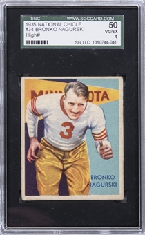 1935 National Chicle #34 Bronko Nagurski – SGC 50 VG/EX 4